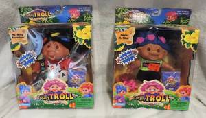lot 158 image: Totally Troll Doll Series 2 Ms. Nelly Knowhow Teacher and Totally Troll Susie S Slim Workout Playmates 2001 both new in box.
