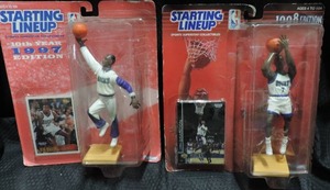lot 183 image: 2 Starting Lineup basketball figures see pic