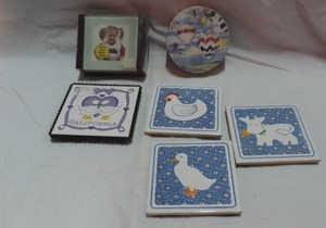 lot 198 image: Mixed Coasters picture coaster set  air balloon set  animals set see pic.