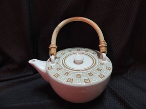 lot 201 image: Greek Key Teapot with Bamboo Handle by Studio Nova