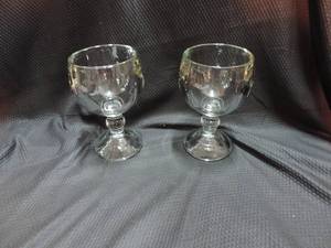 lot 231 image: 2 thick glass mugs
