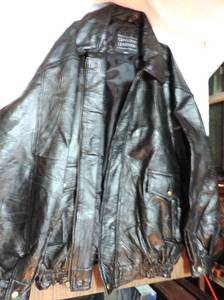 lot 242 image: mens 3x patch patten Genuine Leather coat