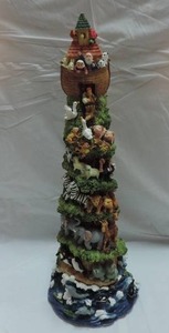 lot 256 image: Light-Up Musical Noahs Ark Tree Towers