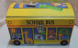 lot 263 image: Small School Bus Treasure ChestToybox
