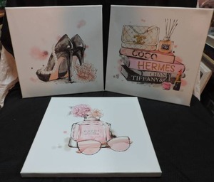 lot 279 image: set of 3 canvases