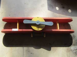 lot 21 image: wooden air plane shelf 1036