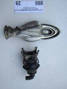 lot 29 image: set of metal fish measuring spoons