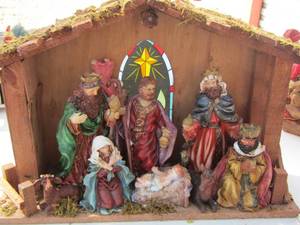 lot 39 image: nativity set