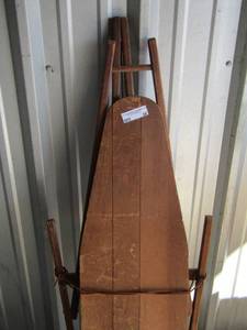 lot 56 image: vintage wooden ironing board
