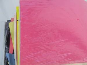 lot 91 image: large tote of construction paper all colors and sizes