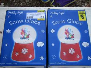 lot 132 image: 2 new snow globes