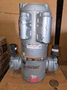 lot 25 image: Gast 1HP Piston Air Comporessor, Model 6HCA-12-M616X.  BIG $$