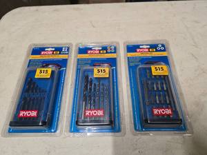 lot 32 image: NEW 3 Packs of Ryobi DrillingDriving Bits