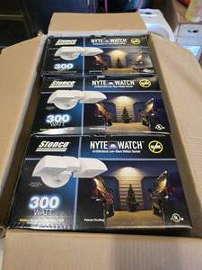 lot 65 image: NEW Stonco Nyte Watch 300W Motion Sensor Lights