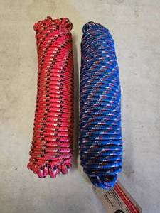 lot 75 image: 2 NEW Rolls of Diamond-Braid Poly Rope.  100 Per Roll