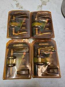 lot 93 image: NEW OLD STOCK Lot of 4 Schlage Hall & Closet Door Handles