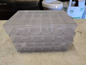 lot 102 image: Lot of 4 Clear Parts Containers