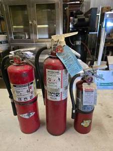 lot 104 image: Lot of 3 Fire Extinguishers