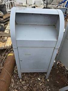 lot 211 image: Vintage Grey USPS Mail Drop Box