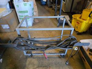 lot 171 image: Rolling Welding Cart w Power Cord & Cables