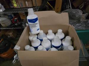 lot 186 image: Box Full of 12 Patterson Dental General Tray Cleaners.  2LB Bottles