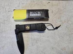 lot 188 image: New Buck Knife w Freemasons Logo