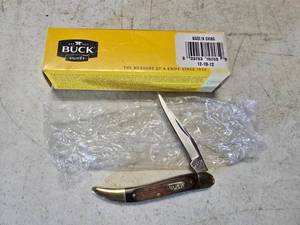lot 203 image: NEW Buck 385 Texas Toothpick Knife, Pink