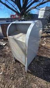 lot 212 image: Vintage Grey USPS Mail Drop Box