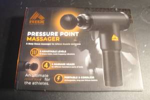 lot 9 image: RBX Pressure Point Massager with Six Adjustable Levels, 4 Heads, Cordless, Rechargeable, New in Box