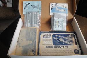 lot 92 image: 4- 172 Scale Plastic Model Plane Kits, 1-Heinkel-He-178, Worlds First Jet Aircraft, 1-Northrop X-4, 1-Airframe Westland.Hill Pterodactyl MK1, 1 Rare Plane Vacforms Beechcraft 17, 4 X Money