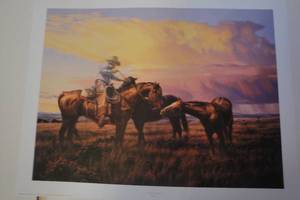 lot 57 image: A Gentle Hand Print By Tim Cox, Hand Signed, Copyright 2000, About 21x17