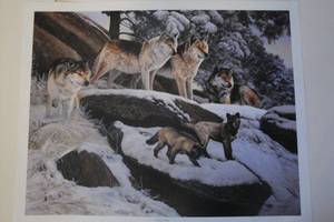 lot 77 image: 1999 Standing Watch Print By Edward Aldrich, Published By Toh-Atin Gallery & Publishing Co. About 27x 21 12