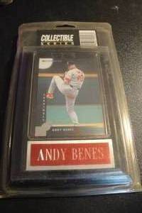 lot 133 image: Donruss, Removable Cardinals, Andy Benes, Collector Card in Plastic Sleeve Mounted on Wall Plaque. Sealed in Package