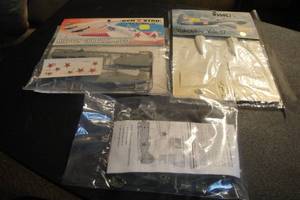 lot 140 image: 3-172 Scale Plastic Model Kits, 1-Red Star Mikoyan Gurevich Mig 3, 1-Waku Yakovlev Yak-17 Vacform, 1-Revell Plastics, Polikarpov I-16, 3 X Money