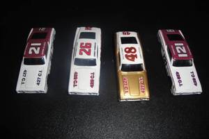 lot 150 image: 4-1992 Racing Champions 69 Mercury Cyclone Racing Cars, 1-#21 Donnie Allison, 1-#26 Leroy Yarbrough, 1-#48 James Hylton, 1-#121 Dan Gurney,  4X Money