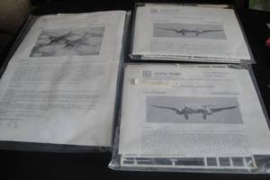 lot 156 image: 3-Huma-Modell 172 Scale Plastic Plane Kits, 2-Heinkel He 280, 1- Messerschmitt Me 609, 3X Money
