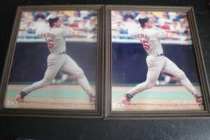 lot 186 image: 2- Mark McGuire (Big Mac) #25 St. Louis Cardinals, 8x10 Photos in Frame,1 Need Glass Replaced