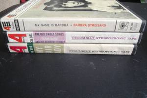 lot 126 image: 3- Vintage Reel to Reel Music Tapes, 4 Track Columbia, 7 12 IPS,  1-Barbra Streisand, My Name is Barbra, 1-My Fair Lady, Rex Harrison & Julie Andrews,1-The Old Sweet Songs With Frannk Devoland and his Rainbow Strings 3 X Money