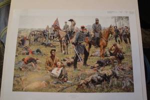 lot 168 image:  The Grim Harvest of War Print, Stonewall Jackson, The Valley Campaign, BY Bradley Schmehl Limited Edition, About 24 12x30