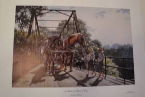 lot 196 image: Chisholm Trail Impressions A Matter of The Right Way Print By George Hallmark, Hand Signed, Limited Edition 49 of 300, About 22x16