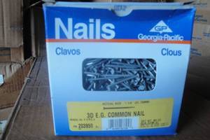 lot 227 image: 20- 5-Lb. Boxes Of 3D-EG, 1-14 Long, Common Nails, Note X-Money