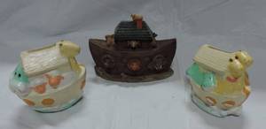 lot 40 image: Noahs Ark banks  Noahs Ark figure