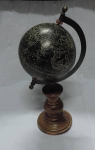 lot 64 image: desktop world globe about 10 inches tall