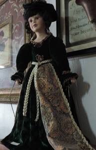 lot 81 image: Porcelain doll proximately 21 inch tall