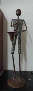 lot 85 image: Metal art sculpture approximately 24 inches tall
