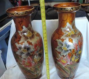 lot 117 image: Two large vases about 2 ft tall