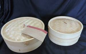 lot 123 image: Bamboo steamer baskets for tortillas