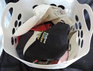 lot 137 image: Basket full of baseball caps