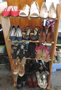 lot 154 image: All shoes on rack (rack not included)