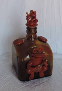 lot 179 image: Decorative bottle with frogs